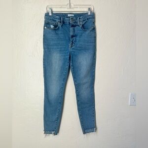 Good American Good Waist step hem jeans size 30